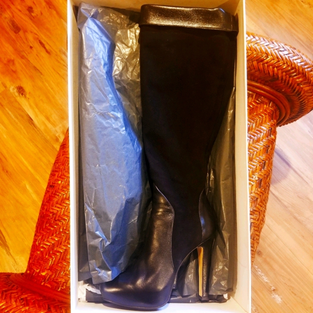 Vintage Vero Cuoio Italy Black Leather*Suede